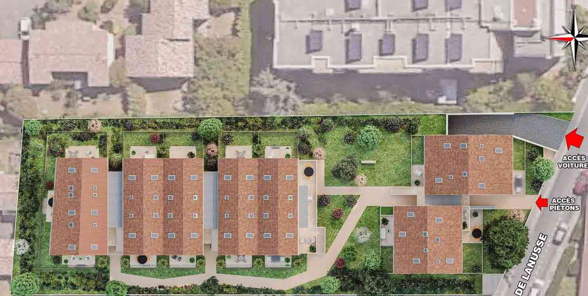 visuel plan de masse résidence neuve à Cadours- Patrimonis