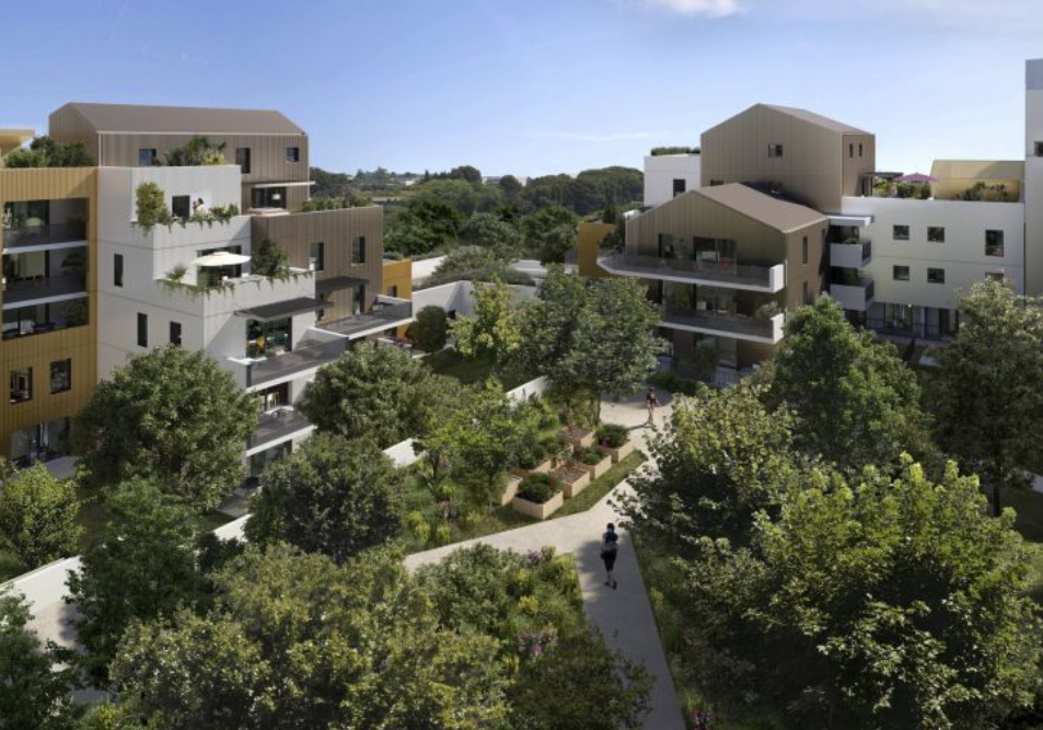 Vue aérienne résidence neuve - Montpellier - Patrimonis