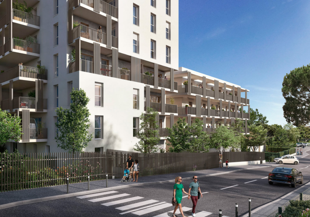 Illustration vue de jour programme immobilier neuf Marseille 10ème arrondissement - Patrimonis