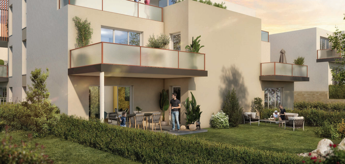 Jardin individuel résidence neuve Montpellier - Patrimonis