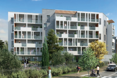 Perspective extérieure résidence neuve Montpellier - Patrimonis