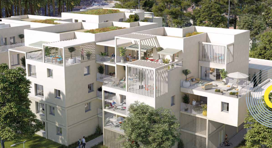 Vue aérienne du projet immobilier neuf à Pessac - Patrimonis