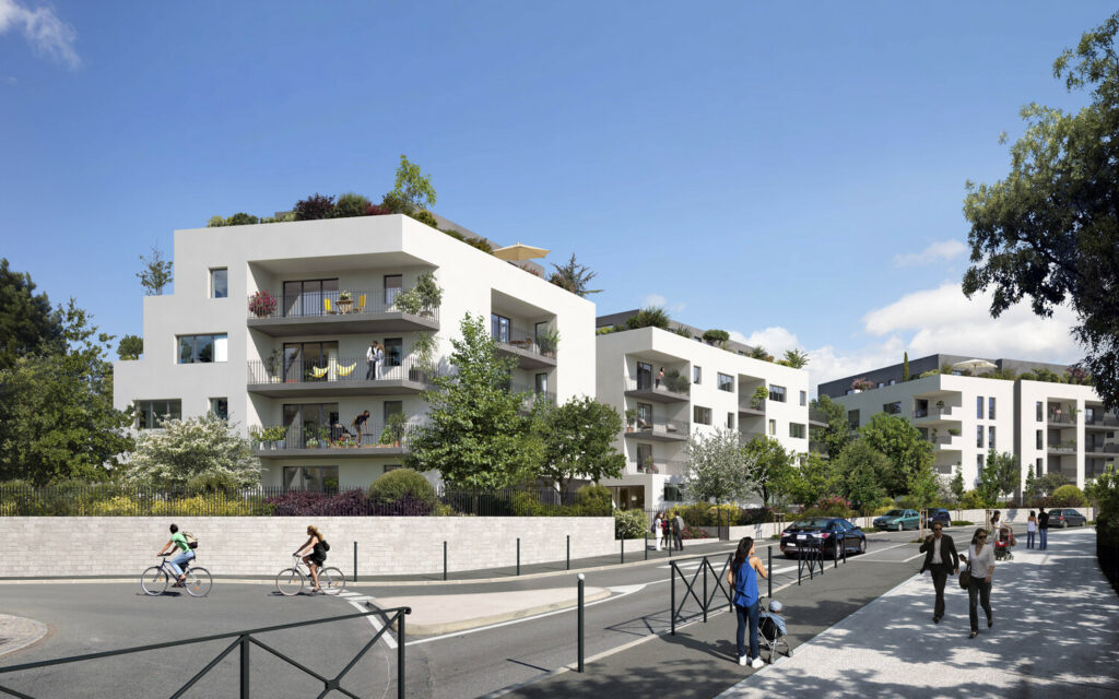 Perspective résidence vue rue Montpellier - Patrimonis
