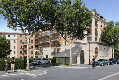 Perspective résidence neuve Marseille vue rue - Patrimonis