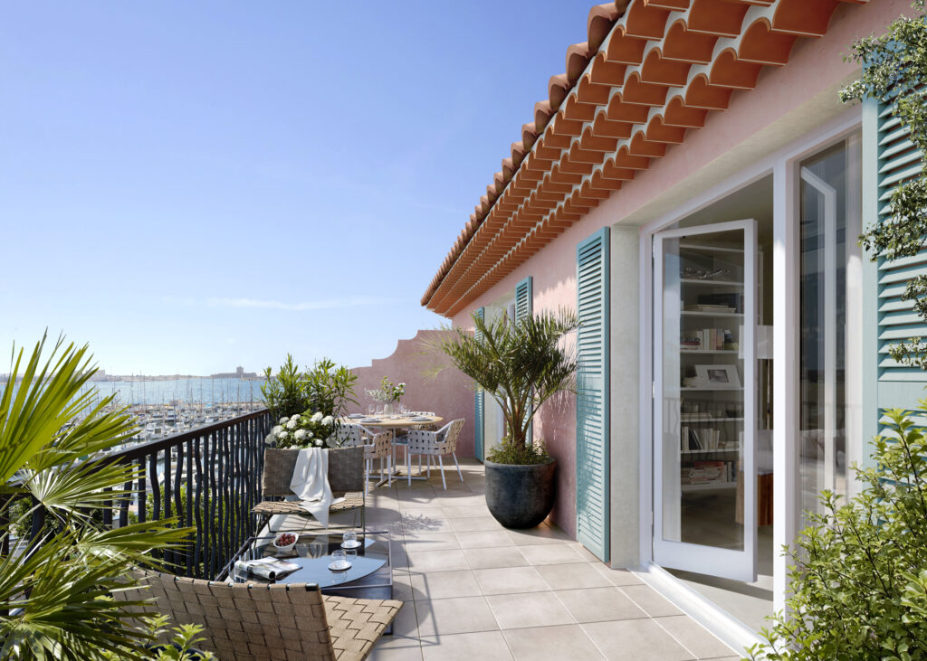 Vue terrasse résidence neuve Marseille - Patrimonis